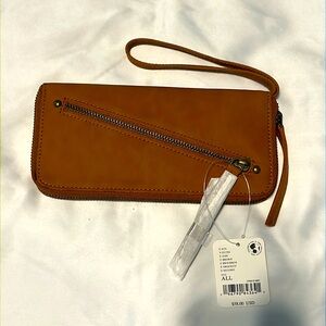 Free People vegan leather wallet wristlet NWT